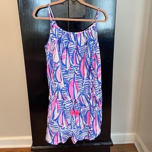 Lilly Pulitzer girls Aleene Blue Haven romper